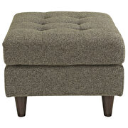Upholstered fabric ottoman in oatmeal additional photo 4 of 3