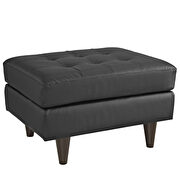 Bonded leather ottoman in black additional photo 2 of 3