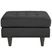 Bonded leather ottoman in black additional photo 3 of 3