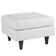 Bonded leather ottoman in white additional photo 2 of 3