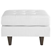 Bonded leather ottoman in white additional photo 3 of 3