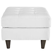 Bonded leather ottoman in white additional photo 4 of 3