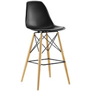 Organically flowing design bar stool in black by Modway additional picture 3