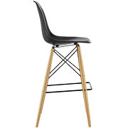 Organically flowing design bar stool in black by Modway additional picture 4