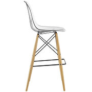 Organically flowing design bar stool in clear by Modway additional picture 4