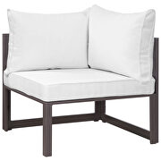 7 piece outdoor patio sectional sofa set in brown white by Modway additional picture 7