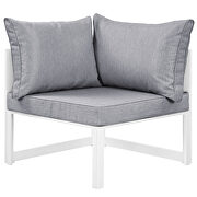 7 piece outdoor patio sectional sofa set in white gray by Modway additional picture 7