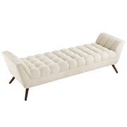 Upholstered fabric bench in beige by Modway additional picture 2