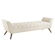Upholstered fabric bench in beige by Modway additional picture 3