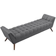 Upholstered fabric bench in gray by Modway additional picture 2