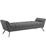 Upholstered fabric bench in gray by Modway additional picture 4
