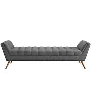 Upholstered fabric bench in gray by Modway additional picture 6