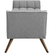 Upholstered fabric bench in expectation gray by Modway additional picture 7