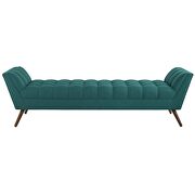 Upholstered fabric bench in teal by Modway additional picture 3
