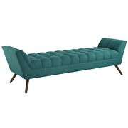 Upholstered fabric bench in teal by Modway additional picture 4