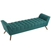 Upholstered fabric bench in teal by Modway additional picture 6