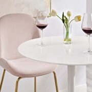 Round wood bar table in white by Modway additional picture 2