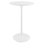 Round wood bar table in white by Modway additional picture 3