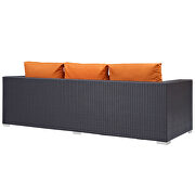 Outdoor patio sofa in espresso orange by Modway additional picture 3