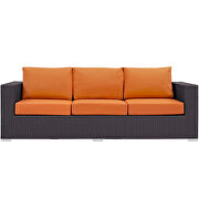 Outdoor patio sofa in espresso orange by Modway additional picture 4
