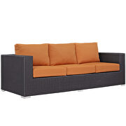 Outdoor patio sofa in espresso orange by Modway additional picture 5