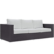 Outdoor patio sofa in espresso white by Modway additional picture 5