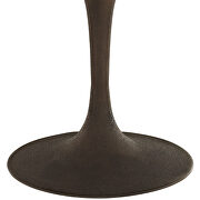 Round wood top dining table in brown additional photo 3 of 3