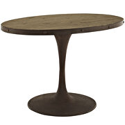 Oval wood top dining table in brown by Modway additional picture 3