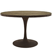Oval wood top dining table in brown by Modway additional picture 4