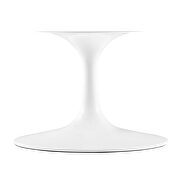 Oval-shaped artificial marble coffee table in white by Modway additional picture 6