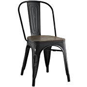 Bamboo side chair in black additional photo 2 of 3
