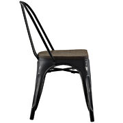 Bamboo side chair in black additional photo 3 of 3