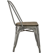Bamboo side chair in gunmetal by Modway additional picture 3