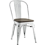 Bamboo side chair in white by Modway additional picture 2