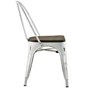 Bamboo side chair in white by Modway additional picture 3