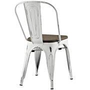 Bamboo side chair in white additional photo 4 of 3