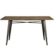 Rectangle wood dining table in brown by Modway additional picture 3