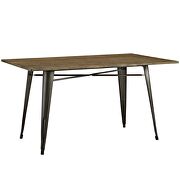 Rectangle wood dining table in brown by Modway additional picture 4