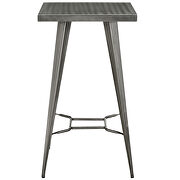 Metal bar table in gunmetal by Modway additional picture 2