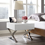 X frame base nightstand in white by Modway additional picture 2