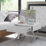X frame base nightstand in white by Modway additional picture 3