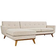 Left-facing sectional sofa in beige by Modway additional picture 4
