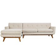 Left-facing sectional sofa in beige by Modway additional picture 5