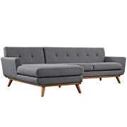Left-facing sectional sofa in gray by Modway additional picture 5