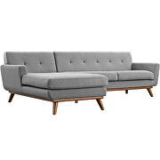 Left-facing sectional sofa in expectation gray by Modway additional picture 6