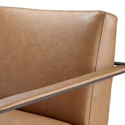 Vegan leather accent chair in tan by Modway additional picture 3