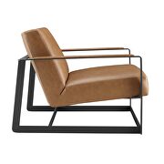Vegan leather accent chair in tan by Modway additional picture 4