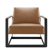 Vegan leather accent chair in tan by Modway additional picture 5
