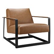 Vegan leather accent chair in tan by Modway additional picture 7