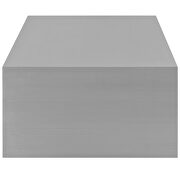 Stainless steel coffee table in silver by Modway additional picture 2